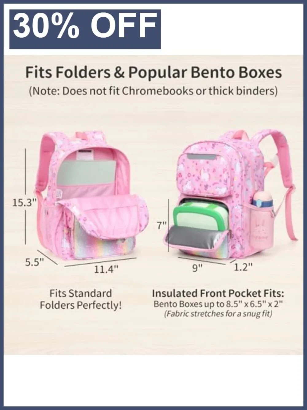 Kids Backpack 2 Pack 15 Inch Kindergarten School Bag Durable Water Resistant